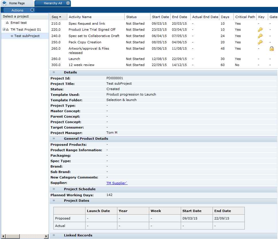 This figure shows the Hierarchy All page. This figure shows the Hierarchy All page.