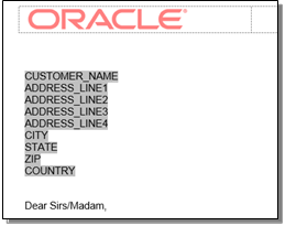 This figure shows the Balance Letter Fields added.