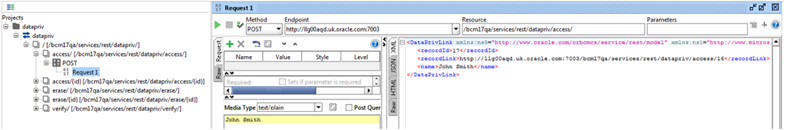 This figure shows the Access Post Request.