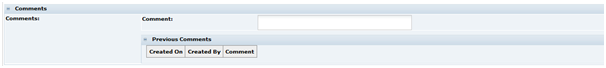 This shows the Temporary Specifications Comments field. This shows the Temporary Specifications Comments field.