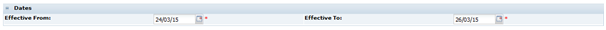 This figure shows the Temporary Specification Date field. This figure shows the Temporary Specification Date field.