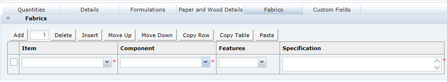This figure shows the CNF Fabrics page. This figure shows the CNF Fabrics page.