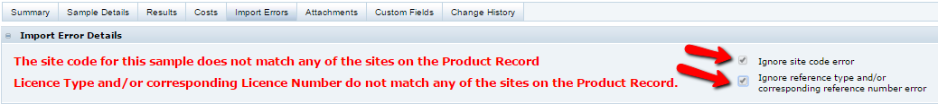 This figure shows an example of ignoring errors.