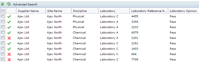 This figure shows an example of Import Test Results.