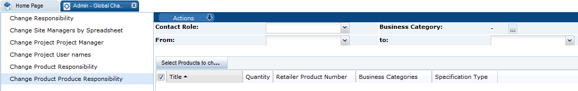 This figure shows Change Product Product Responsibility.