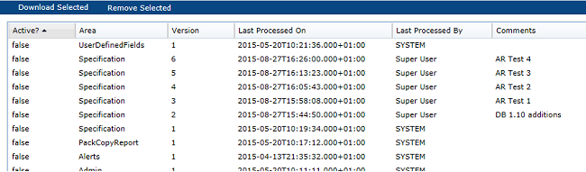 This figure shows the Legacy System Text page.