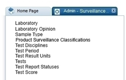 This figure shows the Admin Surveillance options.