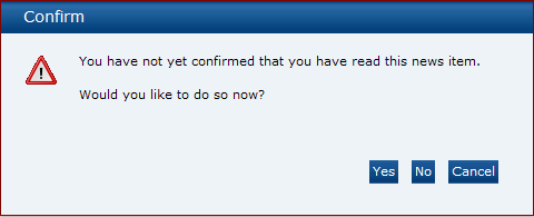 This figure shows the Confirm dialog box. This figure shows the Confirm dialog box.