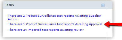 This figure shows an example of approving tests.