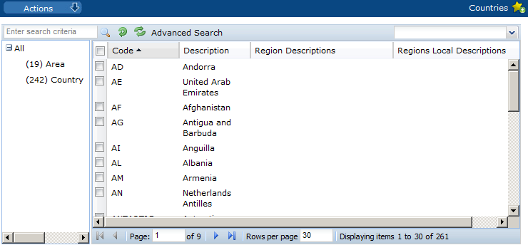 This figure shows the Countries page.