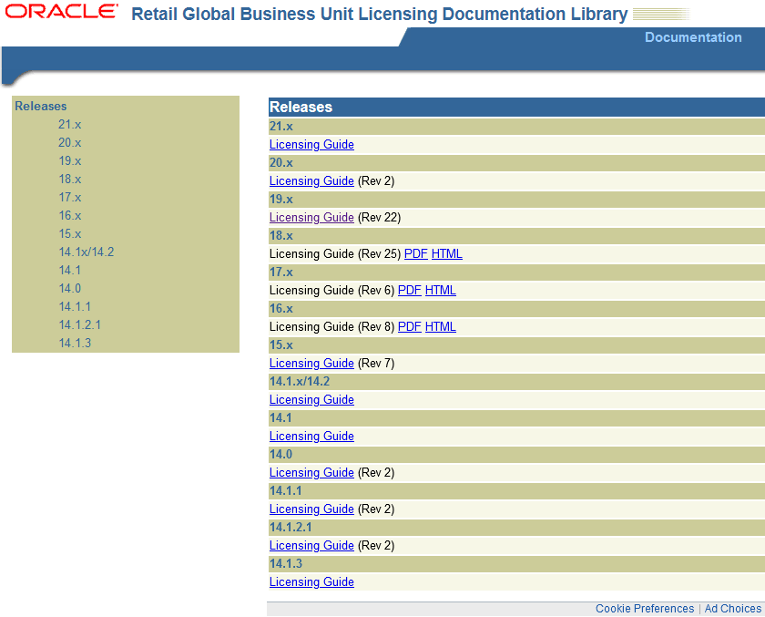 This figure shows an example of legal notices.