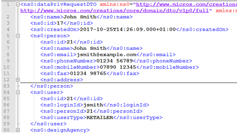 This figure shows the XML for Forgotten One Person.