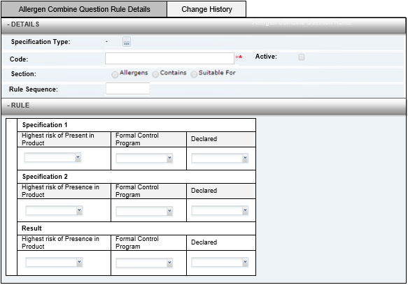 This graphic shows Allergen Combine Question Rule Details. This graphic shows Allergen Combine Question Rule Details.