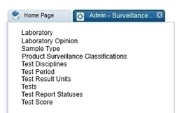 This figure shows the Admin Surveillance options. This figure shows the Admin Surveillance options.