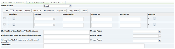 This figure shows the BWS Specification Product Composition.