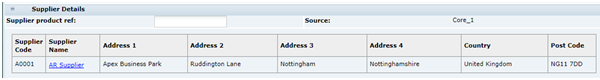 This figure shows the Food Specification Supplier Details.