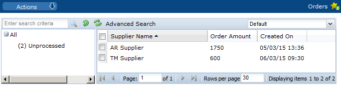 This figure shows the Orders page.