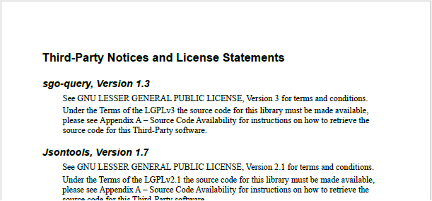 This figure shows an example of legal notices.