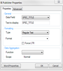 This figure shows the BI Publisher Properties dialog box.