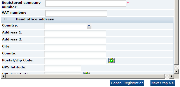 This figure shows the Company Details page.