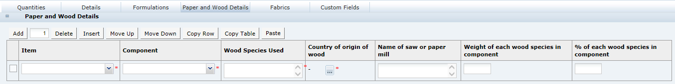 This figure shows the CNF Paper and Wood Details page.