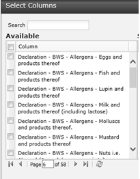 This figure shows the Select D&A Question Columns.