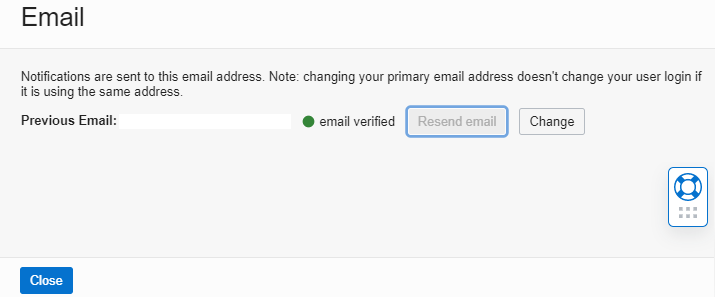 This figure shows the OCI IAM Email page.