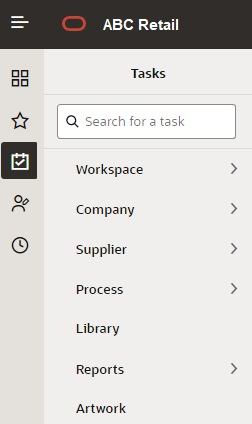 This image shows the Tasks menu.