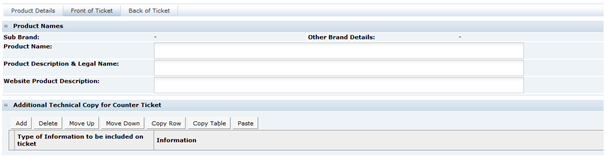 This figure shows the Food Specification Counter Ticket Front. This figure shows the Food Specification Counter Ticket Front.