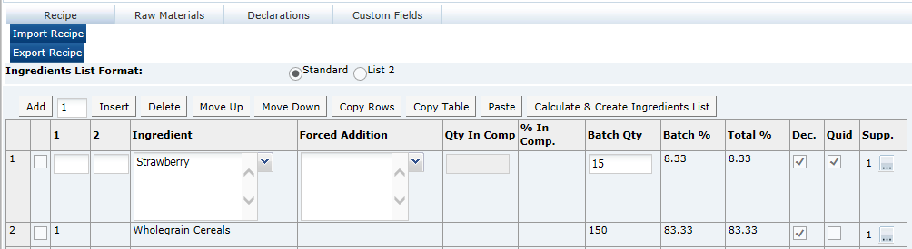 This figure shows an example of Recipe Upload buttons. This figure shows an example of Recipe Upload buttons.