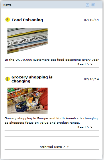 This figure shows a News App page. This figure shows a News App page.