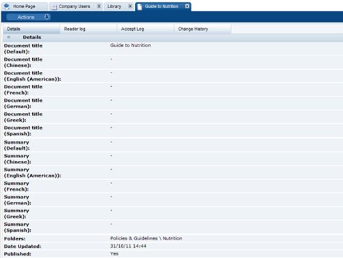 This figure shows the View Translations page. This figure shows the View Translations page.