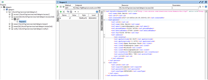 This figure shows the Access Get request.