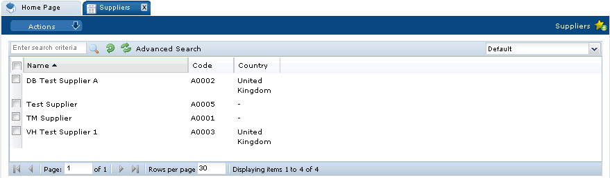 This figure shows the Suppliers page.