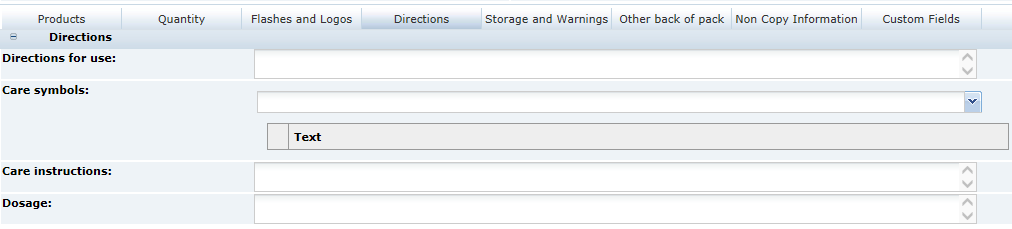 This figure shows the FNF Directions page. This figure shows the FNF Directions page.