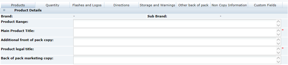 This figure shows the FNF Products page. This figure shows the FNF Products page.