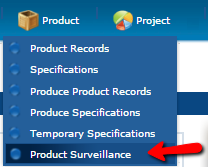 This figure shows the Product drop-down list. This figure shows the Product drop-down list.