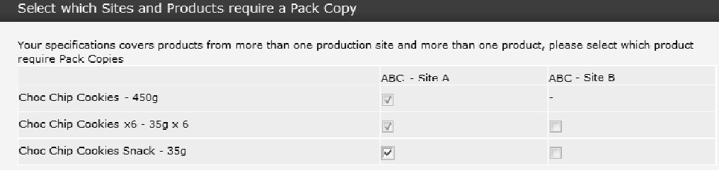 This figure shows the select what requires a pack copy. This figure shows the select what requires a pack copy.