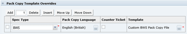 This figure shows the Spec Type Details page.