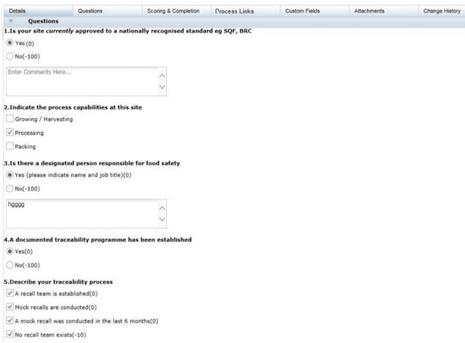 This figure shows the Assessment Questions page. This figure shows the Assessment Questions page.