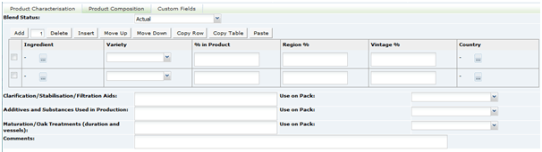 This figure shows the BWS Specification Product Composition.