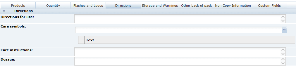 This figure shows the FNF Directions page.