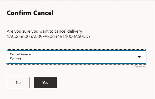 Confirm Cancellation Prompt
