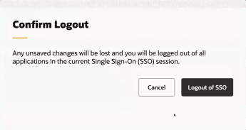 Confirm Logout message