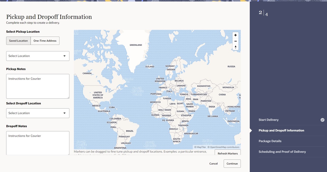 Inbound Delivery — Pickup and Dropoff Information Inbound Delivery — Pickup and Dropoff Information