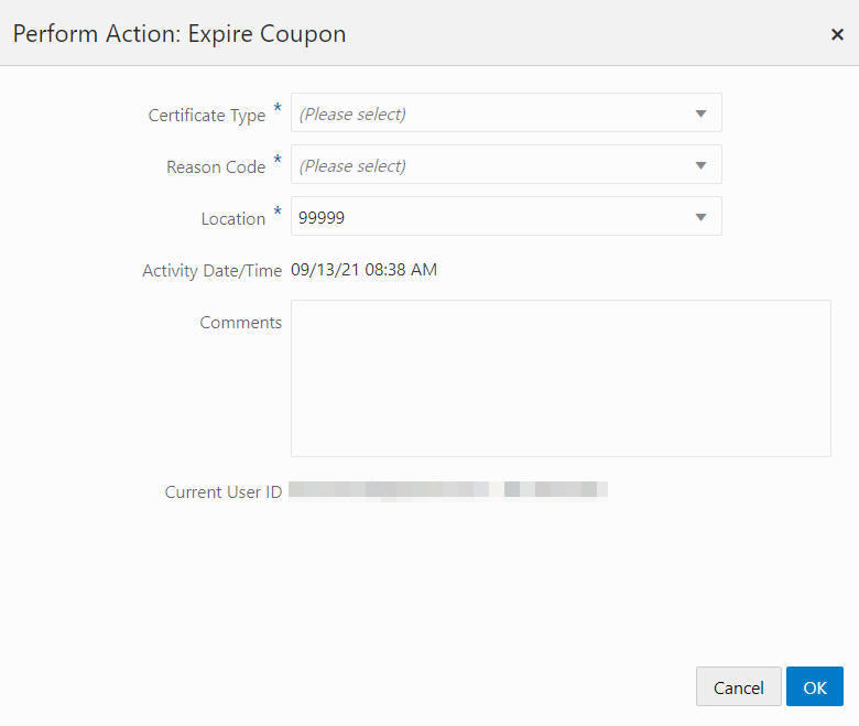 Perform Action: Expire Coupon