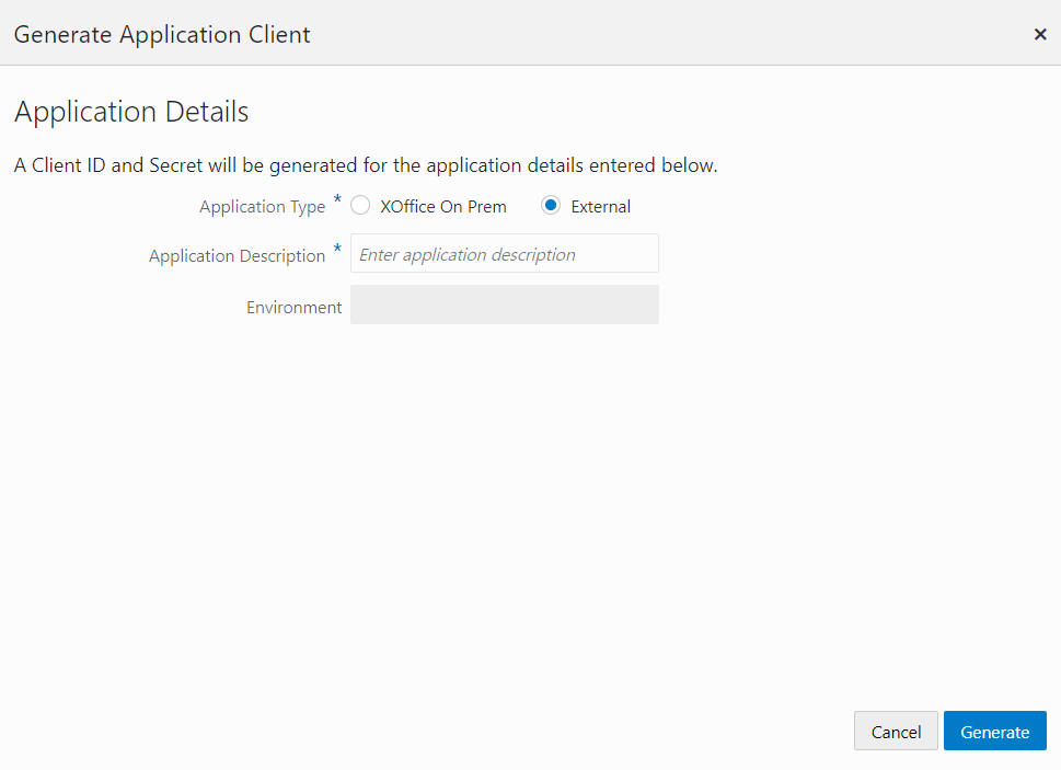 Generate Application Client