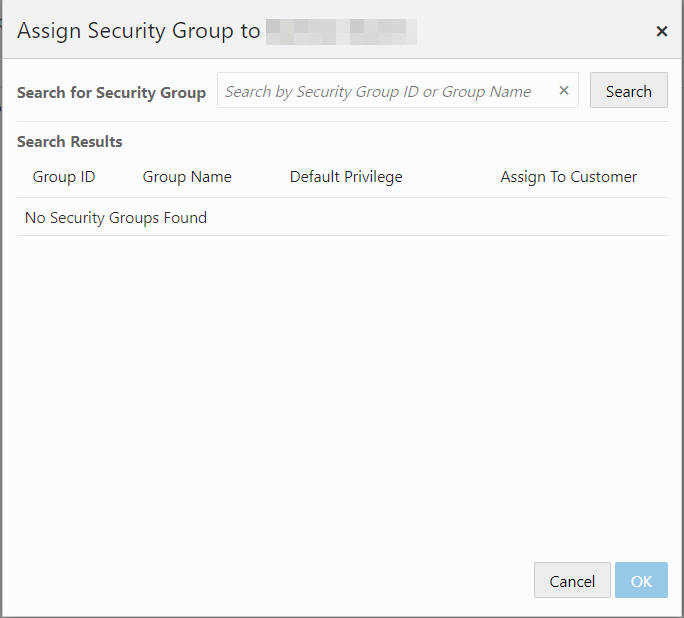 Assign Security Group