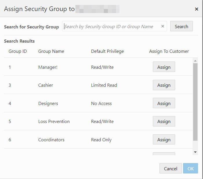 Assign Security Group To Window