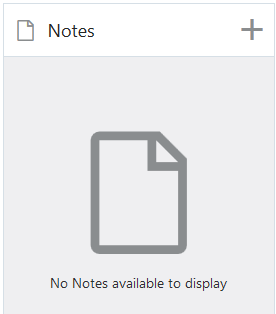 This figure shows the No Notes Available message